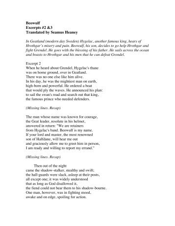Beowulf Seamus Heaney Pdf